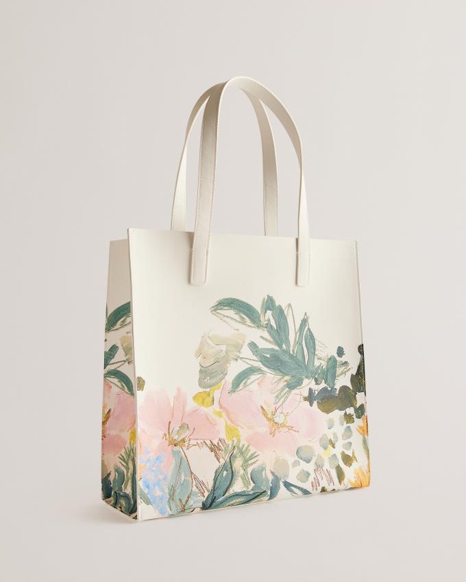 Sac a Main Ted Baker Floral Print Large Icon Blanche Femme | ZQG-37887199